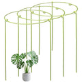 3-Pack Heavy Duty Plant Stakes and Supports for Indoor Outdoor Plants, Metal Support Stakes & Cage Rings, Ideal for Monstera, Peonies, Roses (10" W x 17" H)