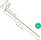 2 Pack Plant Stakes | Plant Supports for Tall Plants and Flowers | Green Garden Stakes | Help Your Flowers Grow | Tomato Cages for Garden | Plant Sticks for Orchid, Amaryllis, Peony, Peppers and More