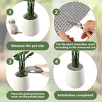 6 Pcs Plant Pot Grids-Cuttable Plant Pot Soil Covers Protectors from Animals-Indoor Plant Pot Soil Guard for Outdoor Garden Plant Protection (11.8in-6pcs)