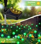 ZFNN Solar Firefly Light, Christmas Lights for Outside Decorations, 4 Pack 24 LED Green Solar Garden Lights, Outdoor Waterproof Garden Decor for Yard Patio Pathway Lawn Christmas