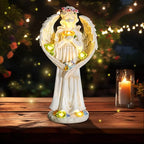 Solar Angel Outdoor Garden Decor Statues - 11.5 inches Angel Figurines Outdoor Sculptures with Succulent, Garden Statues for Outside, Patio, Balcony, Lawn Ornaments or Housewarming Gift