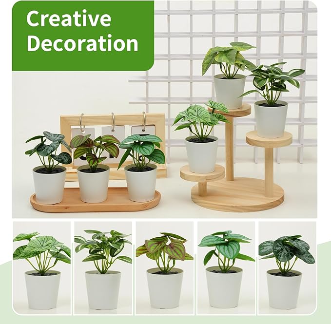 6 Pack Fake Plants for Room Decor,Mini Artificial Potted Plants for Home Office Living Kitchen Classroom Table Shelf Desk Farmhouse Bathroom Indoor Decor