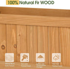 VINGLI Raised Garden Bed with Trellis & Hanging Roof, Wooden Garden Bed, Outdoor Planter Box for Yard, Garden, Balcony (Natural Wood Color, Arched)