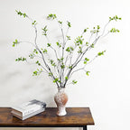 8 Pcs Artificial Ficus Branches Faux Eucalyptus Stems, 47.2 Inch Fake Greenery Stems Artificial Plants for Vase Filler Decoration, Fake Leaves Branches Centerpieces Decor.
