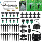Leak-Proof Drip Irrigation Kit,Quick Connect Irrigation System, Lock Barbed Garden Watering System with 1/4 inch 1/2 inch Irrigation Tubing Hose for Garden,Raised Garden Bed, Lawn