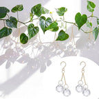 6 Pcs Clear Crystal Sun Catcher Plant Vine Charms Hanging for Mini Potted Plants, Home Window Garden, Garden Home Window Rainbow Sun Catchers Plant Accessories Indoor (Ball)