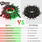 JMEXSUSS 200 LED Christmas Lights Outdoor, 66ft Red and Green String Lights with Remote, Connectable Waterproof Color Changing Christmas Lights for Party Yard Halloween Xmas Decor