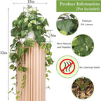 CEWOR Fake Plants Artificial Plants Indoor Faux Plant for Home Decor Silk Realistic Hanging Plants Potted Aesthetic Fake Pothos for Shelves Office Bedroom Bathroom Decor (Green)
