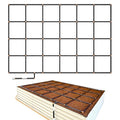 Garden Grid Watering System, 4x6 | Square Foot Gardening Grid & Irrigation in One | Pre-Assembled Watering Grid and Square Foot Garden Style Planting Template | USA-Made Quality | Standard 44"x66"