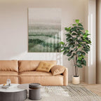 Fiddle Leaf Fig Tree Artificial - 6ft Faux Fiddle Leaf Fig Tree with White Planter - Fig Tree Artificial with Lifelike Leaves for House Office Living Room Indoor Home Decor