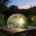 Frog Garden Statue Solar Rock Lights Decor, A Jumping Frog for Patio Pathway Art Housewarming for Yard Decoration Lawn Ornament Gardening Gifts for Women Mom Grandma (Frog)