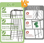 Heavy Duty 50"x17" Adjustable A-Frame Trellis for Climbing Plants – Rust-Proof Metal Garden Trellis with Dense Grid Design, Perfect for Raised Beds, Tomatoes, Cucumbers & Outdoor Vines (Black, 1 Pcs)