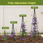 2 Pack Garden Trellis for Climbing Plants Outdoor,68" Tall Cucumber Trellis Garden Obelisk Trellis Rustproof Plants Support with Adjustable Heights for Indoor Potted Plants, Vines, Vegetables