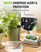 RAINPOINT Bluetooth Automatic Plant Waterer Indoor, Smart APP Control Drip Irrigation System for Houseplants, Anti-Siphon Vacation Watering Device with 2400mAh Rechargeable Battery (Up to 15 Pots)
