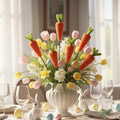 12 Pcs Easter Artificial Carrots Picks Decoration, Mini Fake Carrots Decor Picks, Cute Metal Fake Carrot for Bunny Decorations, Trees Topper Branches Ornaments Vase Filler Spring Home Decor Gifts