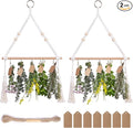 2pack Herb Drying Rack Flower Drying with 25PCS Brown Gift Tags and 32ft Natural Jute Twine herb Dryer,Herb Drying Rack,Hanging Herb Dryer Rack