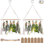 2pack Herb Drying Rack Flower Drying with 25PCS Brown Gift Tags and 32ft Natural Jute Twine herb Dryer,Herb Drying Rack,Hanging Herb Dryer Rack