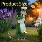 Solar Garden Outdoor Statues Lights Frog Garden Sculptures Birthday Housewarming Gifts for Women Mom Grandma for Patio Yard Lawn Backyard Decorations
