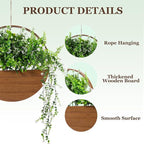 Fake Hanging Plants Artificial Plants Indoor, Faux Plants Eucalyptus in Pot for Living Room Bathroom Wall Décor, Outdoor Porch Decorations, Farmhouse Home Office Décor(Brown