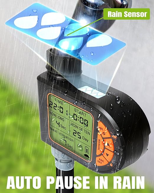 Breeze Touch 120FT Drip Irrigation System with Timer, Automatic Irrigation System for Garden, Quick Connect Drip Irrigation Kit for 120ft Coverage, Adjustable Watering System for Raised Beds & Patio