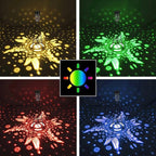 Outdoor Solar Floor Lamps RGB Color-Changing Hummingbird Projection Metal Plant-Stand Garden Light,42.5" Waterproof Decorative Solar Lamp for Patio,Deck,Yard,Porch,Path,2 Pack