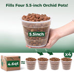 T4U Leca Clay Pebbles for Plants, 4.6qt 10-20 mm Clay Balls for Indoor Plants, Natural Clay Pebbles for Orchid Potting Mix, Hydroponic, Leca Pots, Plant Drainage, Garden Soil