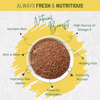 Sunbest Natural Organic Flax Seeds 32 oz (2 LB) - USDA organic, Non-GMO, Gluten Free, Vegan, Kosher- Premium Quality Superfood, Omega-3s, Fiber for Heart Health and Digestive Support - 2-Pack 16 oz