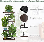 LINZINAR Plant Stand Indoor 4 Tier 5 Potted Multiple Plant Shelf Stands for Garden Corner Balcony Living Room