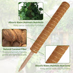 Monstera Plant Support Moss Pole: 2 Pack 16 Inch Stackable Coco Coir Moss Totem Stake Tall Stand Grow Stick Plants Rod Moss Holder for House Live Plant,Indoor Climbing Potted,Vine,Pothos,Philodendron