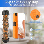 4 Pack Fly Trap Stick, Sticky Fly Traps Indoor/Outdoor, Flies Catcher Paper Tape Strips for Home, Catches All Bugs and Gnats, Mosquito, Flying Insect Killer