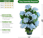 Faux Hydrangea Tree 30" Tall (2 Pack), Artificial Hydrangea Plant in Pot with Blue Flowers, Realistic Hydrangea Tree for Indoor Outdoor Porch, Patio, Home Decor