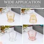 Air plant holders unique, 6pcs/pack Geometric Metal Plants Stand Airplant Container Tillandsia Holder Planter Shelves Airplants Rack Tabletop Decor for Plant Lovers(geometric + spring shape)