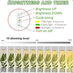 yadoker Plant Grow Light, LED Growing Light Full Spectrum for Indoor Plants, Paired with a Soil Tester,Height Adjustable, Automatic Timer, 5V Low Safe Voltage,Idea for Large Plant Light