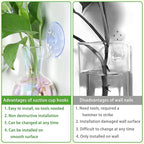 Bunmery 4 pcs Iridescent Window Propagation Stations, Easy to Install Plant Propagation Bulbs with Suckion Cups, No Nails Wall Hanging Planter Propagation Station, Glass Plant Terrarium Vase