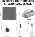 Bearded Dragon Tank Cleaning Kit, Reptile Enclosure Cleaning Tool Set with Mini Dustpan, Brush, Scraper & Cleaning Cloth for Lizard & Gecko Terrarium Maintenance