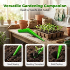 Plant Hole Digger for Planting, Stainless Steel Hand Dibber Bulb Planter Tool with Handle, Handheld Garden Seed Digger for Drilling Holes for Tulips, Daffodils, Vegetables (2PCS)