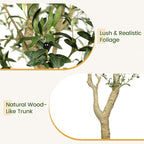 FEELEAD Faux Olive Tree 9ft - Realistic 9 Feet (108in) Artificial Olive Tree, Fake Olive Tree with Lifelike Leaves & Textured Branches, Olive Trees Artificial Indoor for Living Room, Office