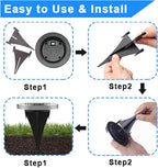 4.6 Inch Diameter Solar Ground Lights, Waterproof Solar Garden Lights, Outdoor Garden Waterproof Bright in-Ground Light, Landscape Lighting for Pathway,Yard,Lawn,Patio,Walkway (12 Pack White Light)