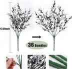 RECUTMS Artificial Plants Outdoor Artificial Spring Flowers UV Flowers Outdoor Artificial Greenery for Flower Arrangements Indoor Outside Hanging Plants Garden Porch Window Home Farmhouse Décor(B+W)