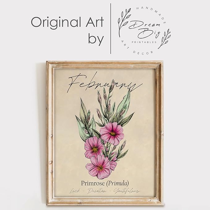 February Birth Flower Art Print - 11x14 (Unframed) | Capturing the Splendor of the February Birth Flower | Decor Accent for Birthdays and Special Occasions | Living Room Décor | Modern Home Décor