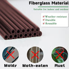 Plant Stakes 17inch &11inch SupKing 16Pcs Adjustable Flower Support Poles Orchid Sticks with Clips for Indoor Outdoor Garden Potted Tomato Rose Amaryllis Vegetables Comes with 20 Ties (Brown)