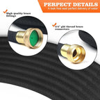 Soaker Hose 100 FT for Garden with 1/2" Diameter Irrigation Hose Save 70% of Water Solid Brass Interface Eminently Suitable for Lawn and Garden Bed Cover