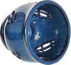 W&W Orchid Pot with Holes and Saucer for Repotting, Blue, 6.5"
