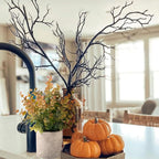 2 Pack Small Fake Plants Eucalyptus Potted Artificial Plants for Shelf Desk Home Bathroom Farmhouse Room Coffee Table Decor Fall Decor (Yellow)