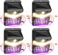 4 Packs Bug Zapper Outdoor 3 in 1 Mosquito Zapper Black Solar Bug Zapper Electric LED Light Mosquito Killer Lamp with Motion Sensor for Outdoor Backyard Patio Camping