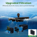 Mademax Upgraded Solar Fountain with 4 Easy Install Nozzle and Fixer, Solar Powered Fountain Pump for Bird Bath, Garden, Pond, Pool, Fish Tank, Outdoor