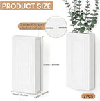 Wooden Wall Planter Vase,2 Pack Hanging Planter for Indoor Fake Plants Modern Boho Farmhouse Wall Art Decor for Home Indoor Kitchen Modern Farmhouse Bathroom Living Room Dining Room(White)