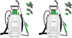 VIVOSUN 1.35 Gal/5L Pump Sprayer, Garden Water Sprayer for Plants, Weeds & Lawn Care, with 3 Nozzles, 50'' Long Hose & Pressure Relief Valve (Pack of 2)