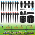 95.5FT Drip Irrigation System Kits - Automatic Garden Watering Sprinkler with 1/2 & 1/4 inch Tubing Hose Patio Misting Plant Irrigation Water Equipment Quick Connector for Greenhouse Flower Beds Lawn