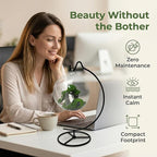 DIY Glass Globe Terrarium-Style Decor Kit, 11-Piece Mini Micro Landscape Ornament Set for Desk, Home & Office- Thoughtful Indoor Gift for Home & Office Decor